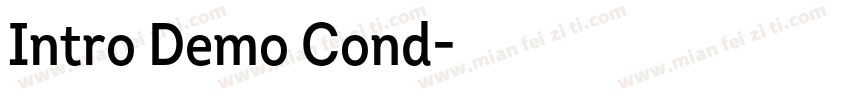 Intro Demo Cond字体转换